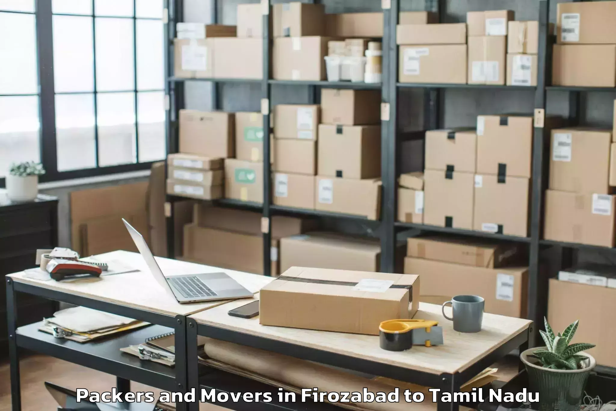 Get Firozabad to Karambakkudi Packers And Movers